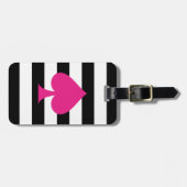 Roze schaar bagagelabel (Voorkant horizontaal)