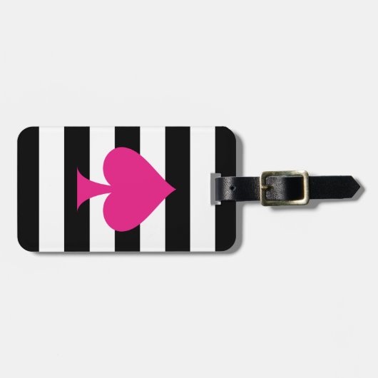 Roze schaar bagagelabel (Voorkant horizontaal)