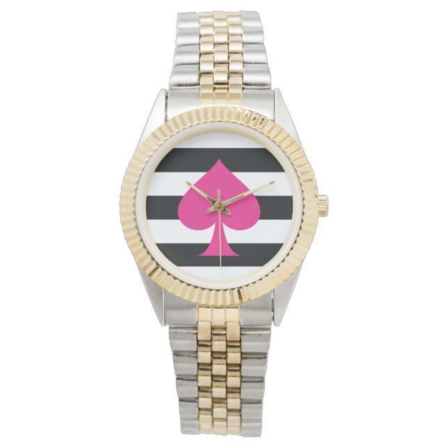 Roze schaar horloge (Voorkant)