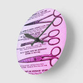 Roze  schaar omkeren ronde klok (Hoek)