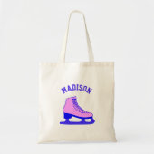 Roze schaats ijshockey kinderen tote bag (Voorkant)