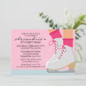 Roze Schaats met gemiddelde huidplooi Kaart (Staand voorkant)