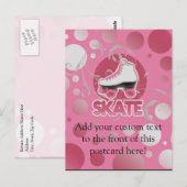 Roze Schaats met roze zwembril, Skin Briefkaart (Voorkant / Achterkant)