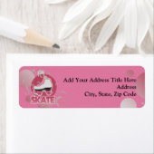 Roze Schaats met roze zwembril, Skin Etiket (Insitu)