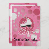 Roze Schaats met roze zwembril, Skin Kaart (Voorkant / Achterkant)