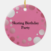 Roze Schaats met roze zwembril, Skin Keramisch Ornament (Achterkant)