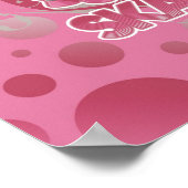 Roze Schaats met roze zwembril, Skin Poster (Hoek)