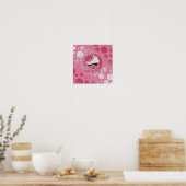Roze Schaats met roze zwembril, Skin Poster (Keuken)