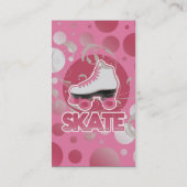 Roze Schaats met roze zwembril, Skin Visitekaartje (Achterkant)