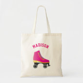 Roze Schaats Roller Schaatsen Kinderen Tote Bag (Voorkant)