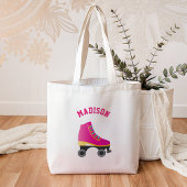 Roze Schaats Roller Skating Kinder Tote Bag