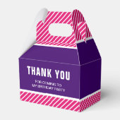 Roze Schaats Rolschaatsen Verjaardagsfeest Bedankdoosjes (Achterkant)