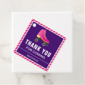 Roze Schaats Rolschaatsen Verjaardagsfeest Bedankjes Labels (In situ)