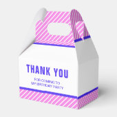 Roze Schaats Schaatsen Verjaardagsfeest Bedankdoosjes (Achterkant)