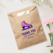 Roze Schaats Schaatsen Verjaardagsfeest Bedankzakje (Gezegeld)