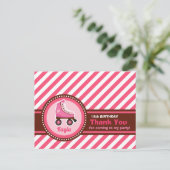 Roze Schaats van Roller Sport Girl Birthday Feestdagenkaart (Staand voorkant)