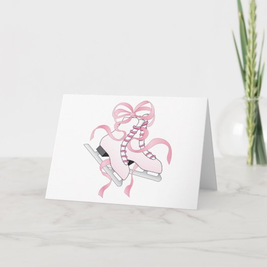 Roze Schaatsen Kaart (Voorkant)