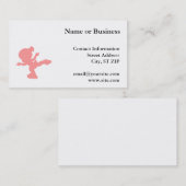 Roze schaatsen meisje visitekaartje (Voorkant / Achterkant)