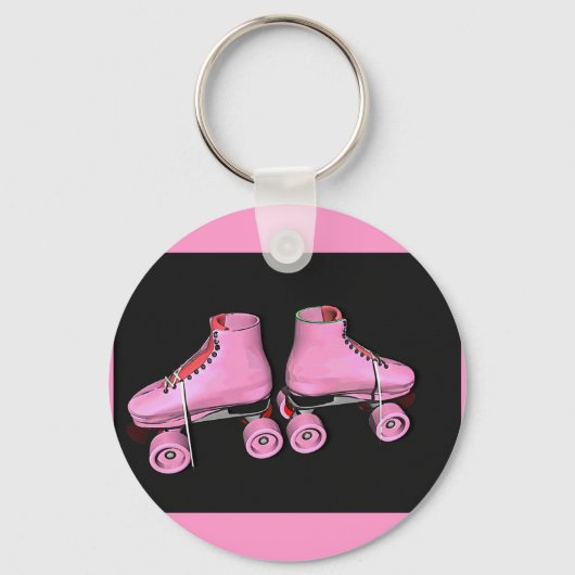 Roze schaatsen sleutelhanger (Voorkant)