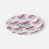  Roze Schaatsen Verjaardag Papieren Bordje (Gekanteld)