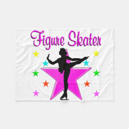  ROZE SCHAATSER FLEECE DEKEN