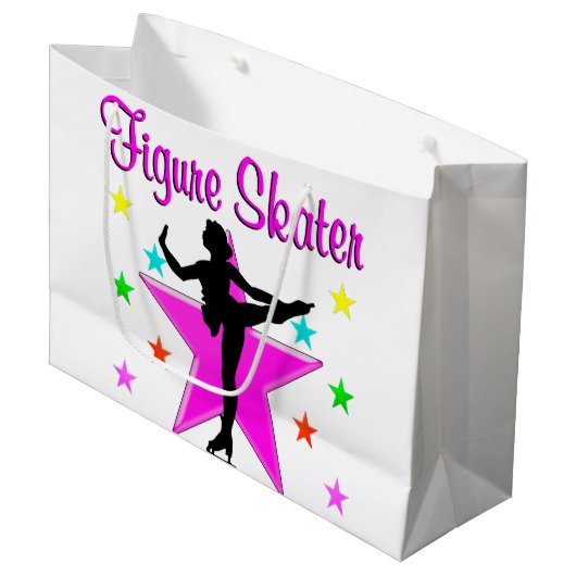  ROZE SCHAATSER LARGE CADEAUTASJE (Voorkant Gekanteld)