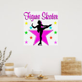  ROZE SCHAATSER POSTER (Keuken)