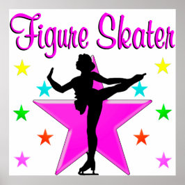  ROZE SCHAATSER POSTER