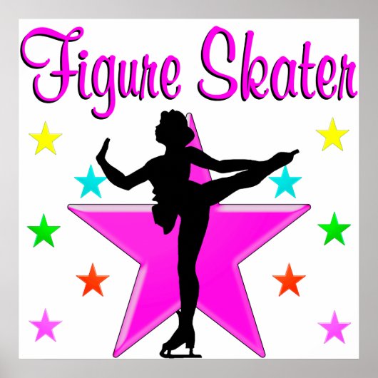  ROZE SCHAATSER POSTER (Voorkant)
