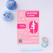 Roze Schaatslessen Flyer (Enkel)