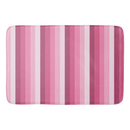 Roze schaduw strepen badmat (Voorkant)