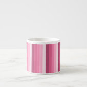 Roze schaduw strepen espresso kop (Voorkant)
