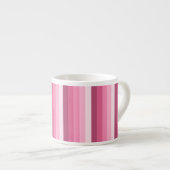 Roze schaduw strepen espresso kop (Voorkant rechts)