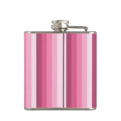 Roze schaduw strepen heupfles (Achterkant)
