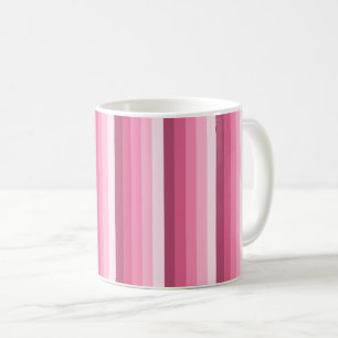 Roze schaduw strepen koffiemok