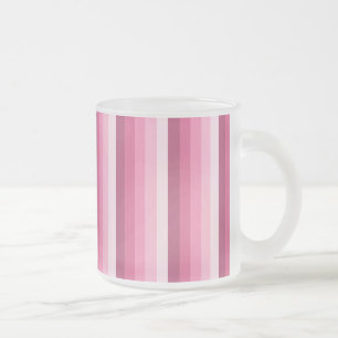 Roze schaduw strepen matglas koffiemok