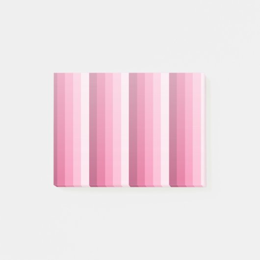 Roze schaduw strepen post-it® notes (Voorkant)