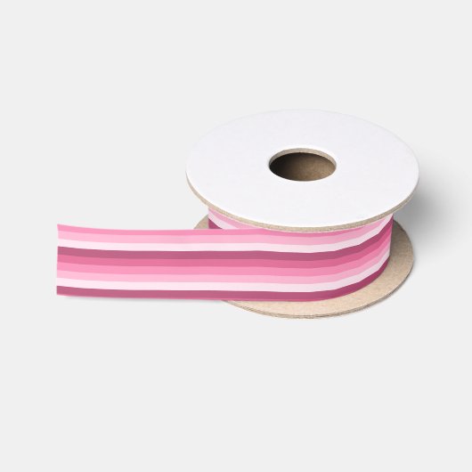Roze schaduw strepen satijnen lint (Spoel)