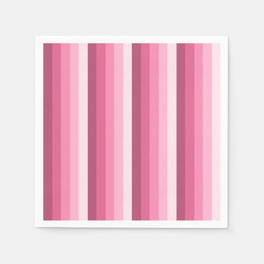 Roze schaduw strepen servet (Voorkant)