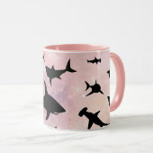 Roze schaduw vis haai op gradiënt melkwegstelsel R Mok (Voorkant rechts)