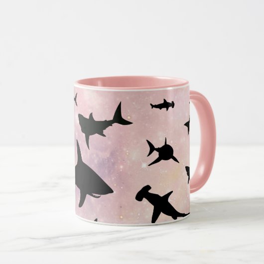 Roze schaduw vis haai op gradiënt melkwegstelsel R Mok (Voorkant rechts)
