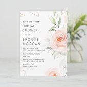  roze schaduwen Blush geometric Vrijgezellenfeest Kaart (Staand voorkant)