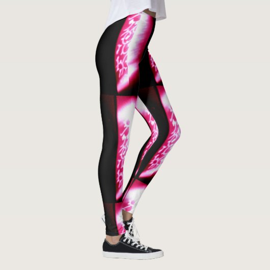 roze schaduwen zwart leggings (Rechts)