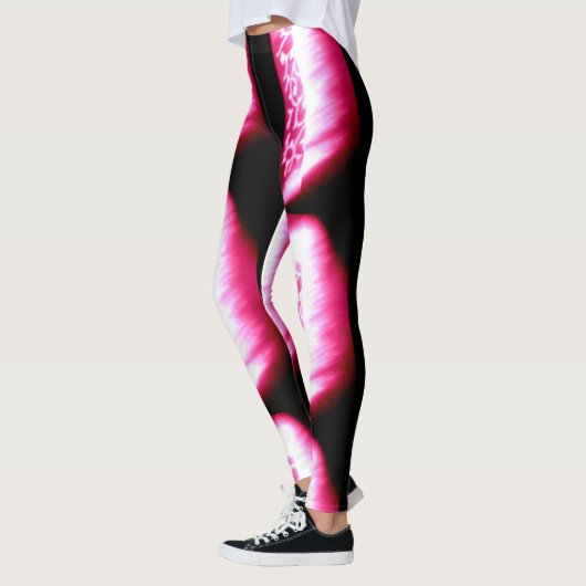 roze schaduwen zwart leggings (Links)