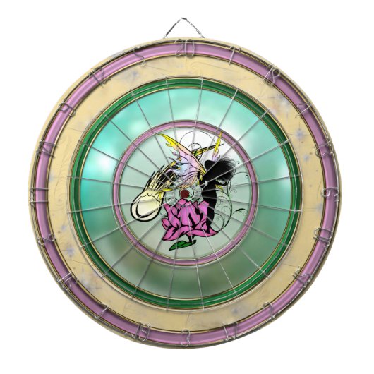 Roze Schaduwfee Dartbord (Voorkant)