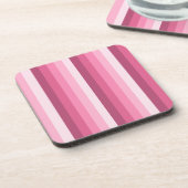Roze schaduwstrepen bier onderzetter (Linkerzijde)