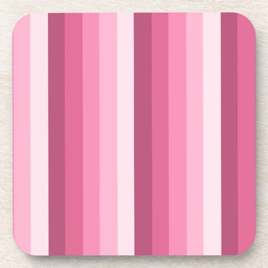 Roze schaduwstrepen bier onderzetter (Voorkant)