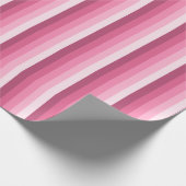 Roze schaduwstrepen cadeaupapier (Hoek)