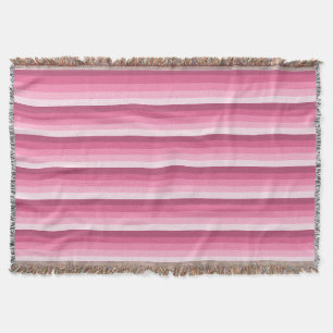 Roze schaduwstrepen deken