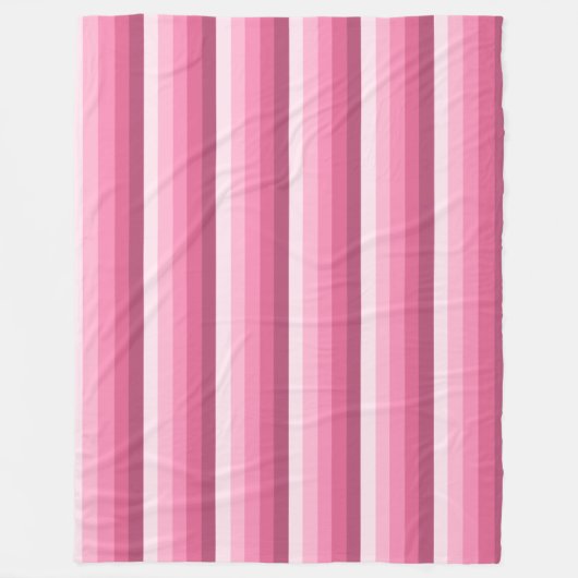 Roze schaduwstrepen fleece deken (Voorkant)